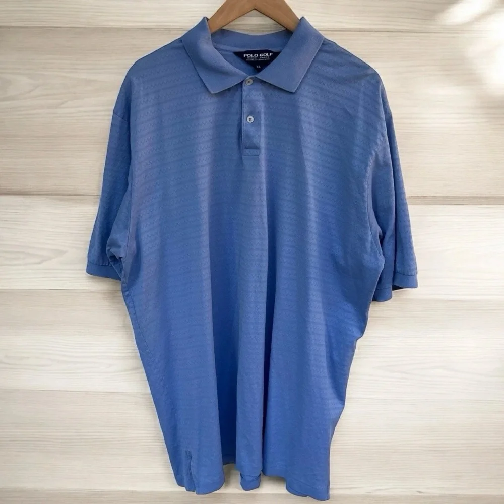 Ralph‎ Lauren RLX Men’s Polo Golf Shirt Short Sleeve Size XL Blue Stretch